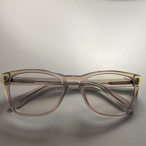 QUAY HARDWIRE MINI - CLEAR HOLOGRAM BLUE LIGHT EYE GLASSES